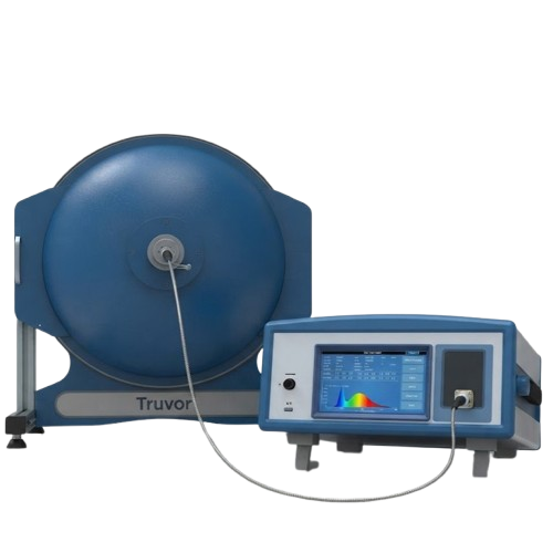 A spectroradiometer is an instrument for measuring light parameters inside an integrating sphere.